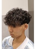 心斎橋スパイラルパーマ波巻きプードルマッシュ