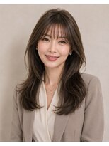 カノエ(canoe)&nbsp;グレージュ　髪質改善　顔周りレイヤー　ボブ ３0代【赤坂大濠】