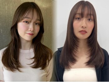 キャラハーフ 池袋東口店(KYARA HALF)の写真/【顔型4タイプ診断】で一番似合うミディアムが見つかる!顔まわり/くびれレイヤー/小顔見せスタイルならココ