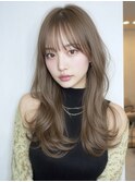 北千住ブリーチカラーで叶うミルクティベージュ透明感秋カラー