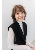 《Utoo e's つくば美容室 》ナチュラルな抜け感。くしゃっとボブ