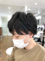 ヘッズ 本八幡店(HEADS)&nbsp;かき上げヘア　ニュアンスマッシュ　サイドパート　韓国マッシュ