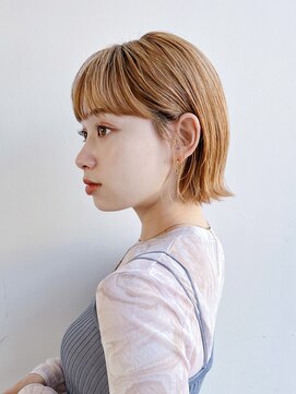 トルネード(TORNADO) 大人ショートボブ ミニボブ前髪あり丸顔外ハネ切りっぱなしK1116