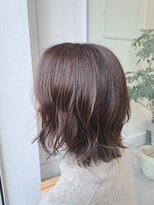 ラフランクリー(la frankly)&nbsp;ウェーブヘア/シアベージュ/バングカラー/シースルーバング