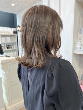 キャアリー(Caary) 福山市美容室Caary人気 冬カラー柔らかグレージュセミディ
