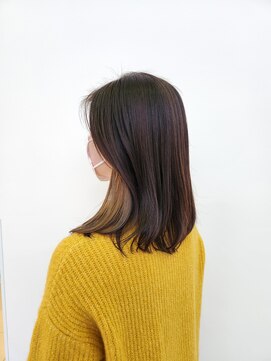アッシュ 十日市場店(Ash) グレージュインナーカラーとツヤ髪ブラウン