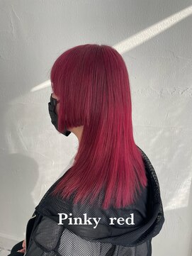 ネフ(NeF) ピンクレッドに姫カット☆