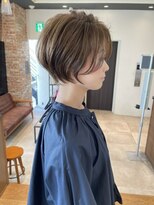 大人可愛い小顔ひし形クビレ丸み20代30代40代大人ショート(蘭)