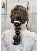 編みおろし/ヘアアレンジ/結婚式/二次会/朝霞