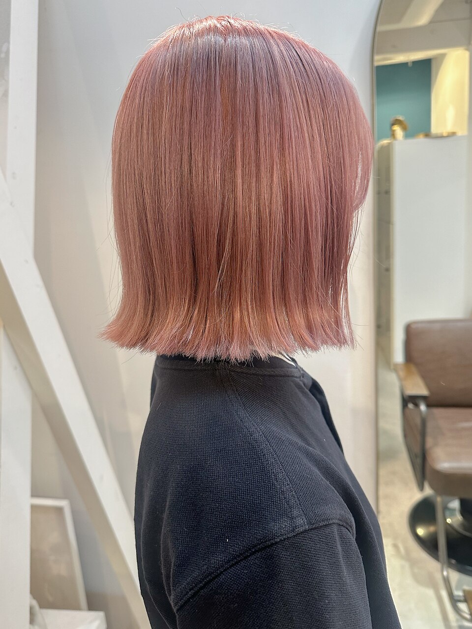 透明感ピンクベージュ/ブリーチ/表参道/女性美容師
