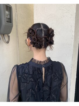 ブラン 阪急伊丹駅前店(Blanc.) ヘアセット　結婚式　ヘアアレンジ　ツインアレンジ