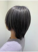 ダブルカラー,モードヘア,ダークシルバー【草加】