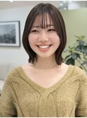 ナチュラルボブ/大人ショートボブ/前髪あり/20代30代に人気