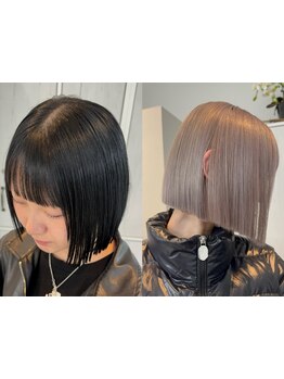 悩みである白髪/白髪染めのストレスを軽減させる白髪ぼかしが得意です!オシャレを楽しむ大人女性の為に。