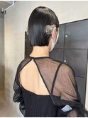 20代結婚式参列セットナチュラルカラーボブアレンジ