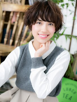 カバーヘア ブリス 戸田公園西口店(COVER HAIR bliss) シアーグレージュくせ毛風小顔ショートh4戸田公園20代30代40代