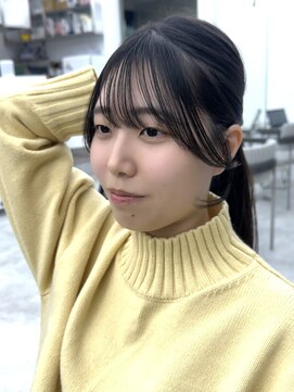 ビューブルー 亀戸錦糸町(VIEW BLUE) ◎美髪カールブルーブラックロングセミディ似合わせ前髪