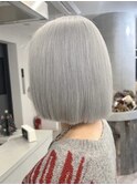 ハイトーンボブミルクティーベージュピンクベージュダブルカラー