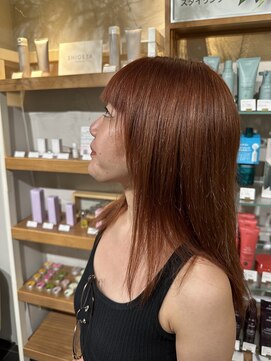 トリコ アヴェダ ららテラス北綾瀬(tricot AVEDA) ダブルカラー/ブリーチ/アプリコットオレンジ