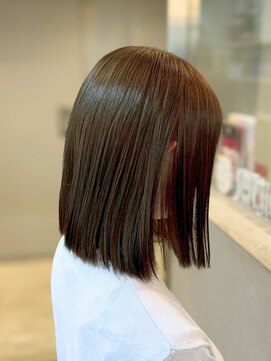 ジ エクト リアン 箕面店(The Ect Lien) 似合わせカット◆切りっぱなしボブ×透明感カラー
