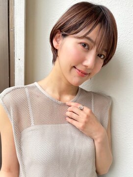 カバーヘア ブリス 上尾西口店(COVER HAIR bliss) 30代40代◎丸みショート透明感カラー小顔似合わせカットp上尾