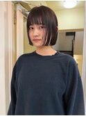 切りっぱなしボブヘア