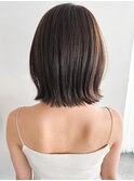 5ぱっつん前髪流し前髪鎖骨ミディアムボブ耳かけボブパーマ小顔