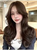 ショコラブラウン/韓国顔周りレイヤーカット/ダブルカラー/学割