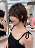 クールショート/レイヤーショート/前髪白髪/20代30代40代50代