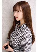 シルキーベージュ×艶さらストレートロング