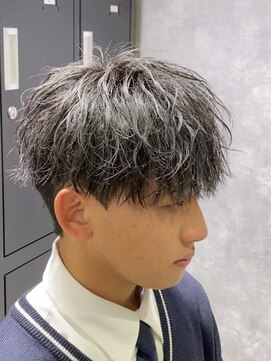 ベル 桑名(BHEL) 桑名ツイストスパイラルパーマレッドヘアマッシュウルフ