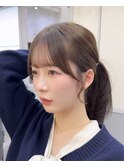韓国レイヤー/韓国風/ボブ/髪質改善/黒髪/ブリーチなし〔池袋〕
