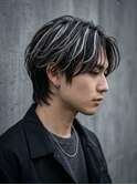 【桜木町】メンズ☆ホワイトメッシュ×センターパート
