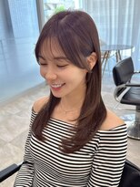 アール ヘアー デザイン(r hair design)&nbsp;サラツヤロングベージュカラーブリーチしない透明感カラー