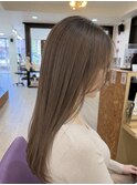 触れたくなる柔らか艶髪ミルクティーブリーチ無しカラー