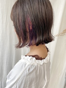 ツイギー 伊賀上ビル店(TWiGGY) 【パープルインナー×ボブ】