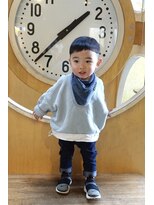 シュリンプイッチョウメモコ(SHRIMP一丁目moco) キッズ ツーブロック おしゃれボーズ アシメバング