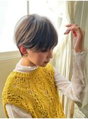 大人ショートボブ丸みショートカットマッシュショート前髪あり