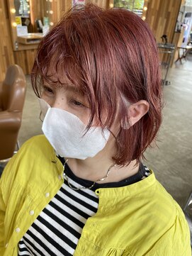 ヘアラウンジ アングゥ(hair lounge ungu) ゆるボブピンク