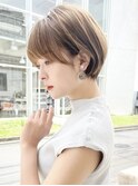 大人可愛い小顔ひし形クビレ丸みボブ20代30代40代大人ショート