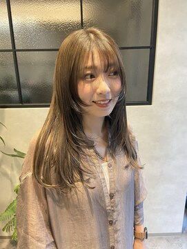 オンドバイサク(ondo by Saku) ブリーチカラー/ベージュカラー/顔まわりカット/20代