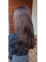ノッシュ 七隈店(Hair Spa Nosh) ラベンダーブラウン/波巻き/イノアカラー /ロングカット/CAREPRO