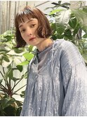 オン眉がポイント♪冬っぽカラー♪20代/30代/ナチュラルボブ