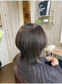 外ハネレイヤー/グレーベージュ/メンズライク
