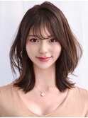 レイヤーくびれミディおろし流し前髪パーマ