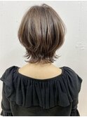 小顔ショートネオウルフハイライトボブウルフ　ウルフカット