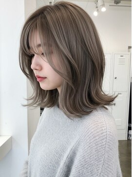 エル 新小岩(elu) 美髪/ワイドバング/レイヤーカット/くすみベージュ/新小岩駅