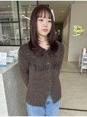 ピンクブラウン×ミディアムレイヤー