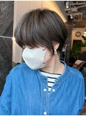 ハイライト 髪質改善 ショート シルバー 脱白髪染め白髪ぼかし
