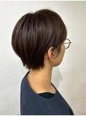 ショートカット 30代40代 ダークアッシュ 艶髪 透明感カラー